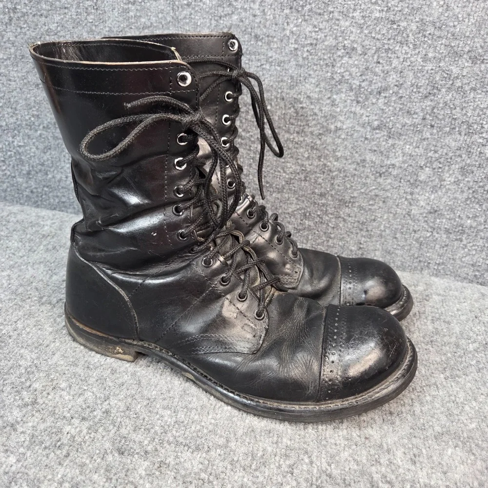 CORCORAN 975 Military Cap Toe Combat Jump Black Leather Boots USA 13D